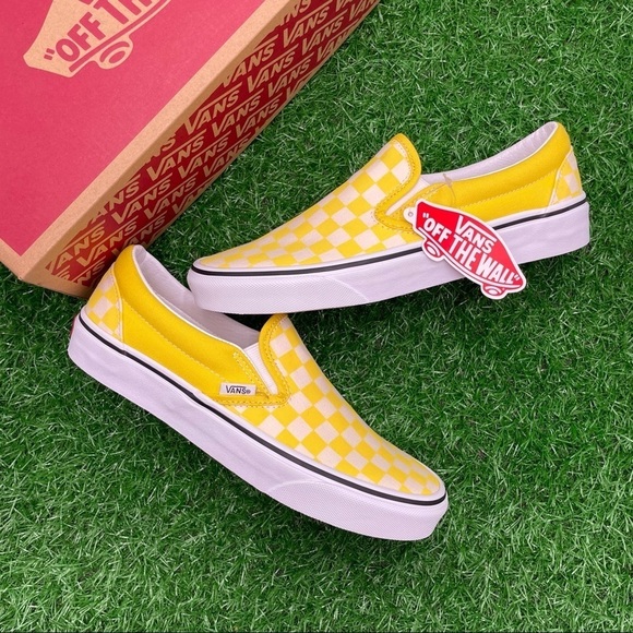 Vans Classic Slip On Checkerboard Yellow - Picture 5 of 6
